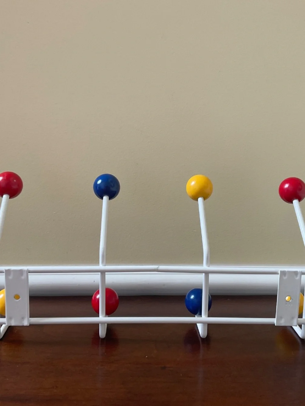 Vintage Mid-Century Modern Style Colorful Ball Wall-Mounted Coat Rack